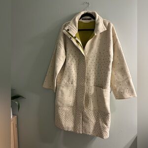 Gudrun Sjödén 100% wool dotted long lagenlook coat